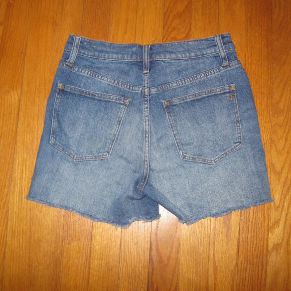 Madewell High-Rise Cut-Off Denim Blue Jean Shorts - Picture 6 of 12